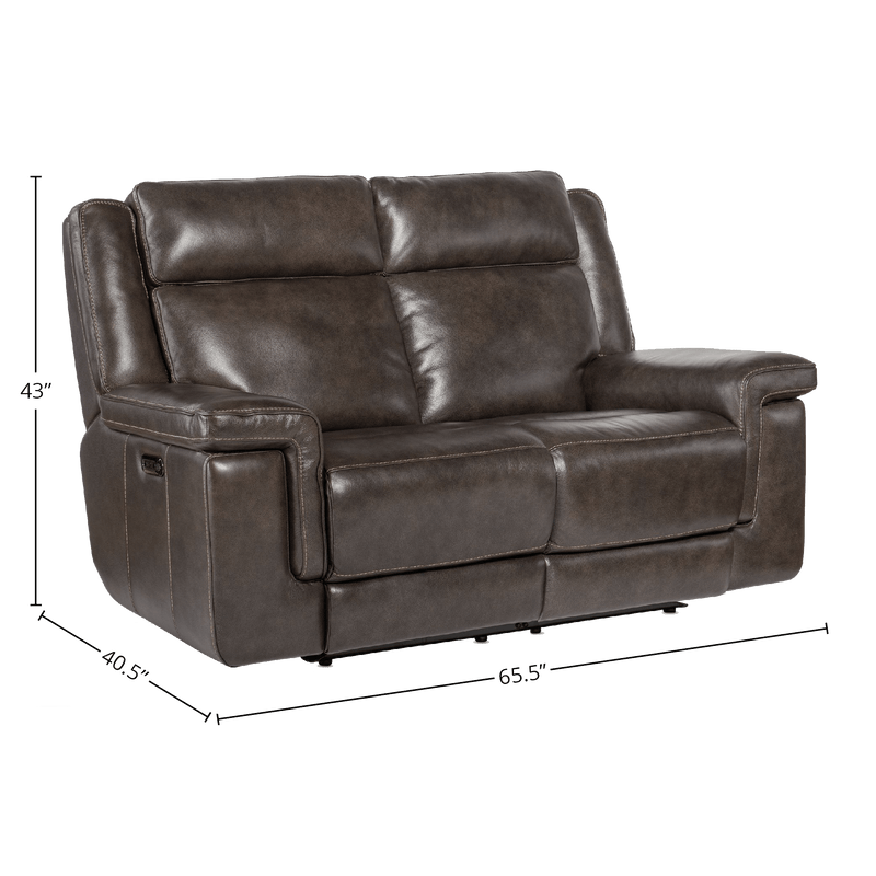 Mayda 65.5" Wide Upholstered Leather Loveseat - Coja