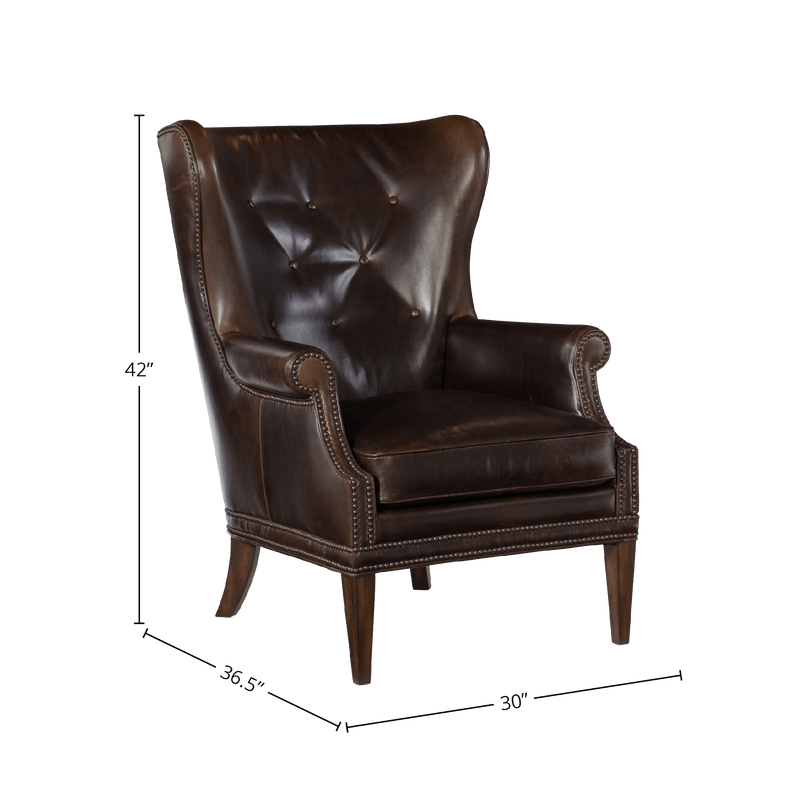 Melany 30" Wide Side Chair, Leather - Coja