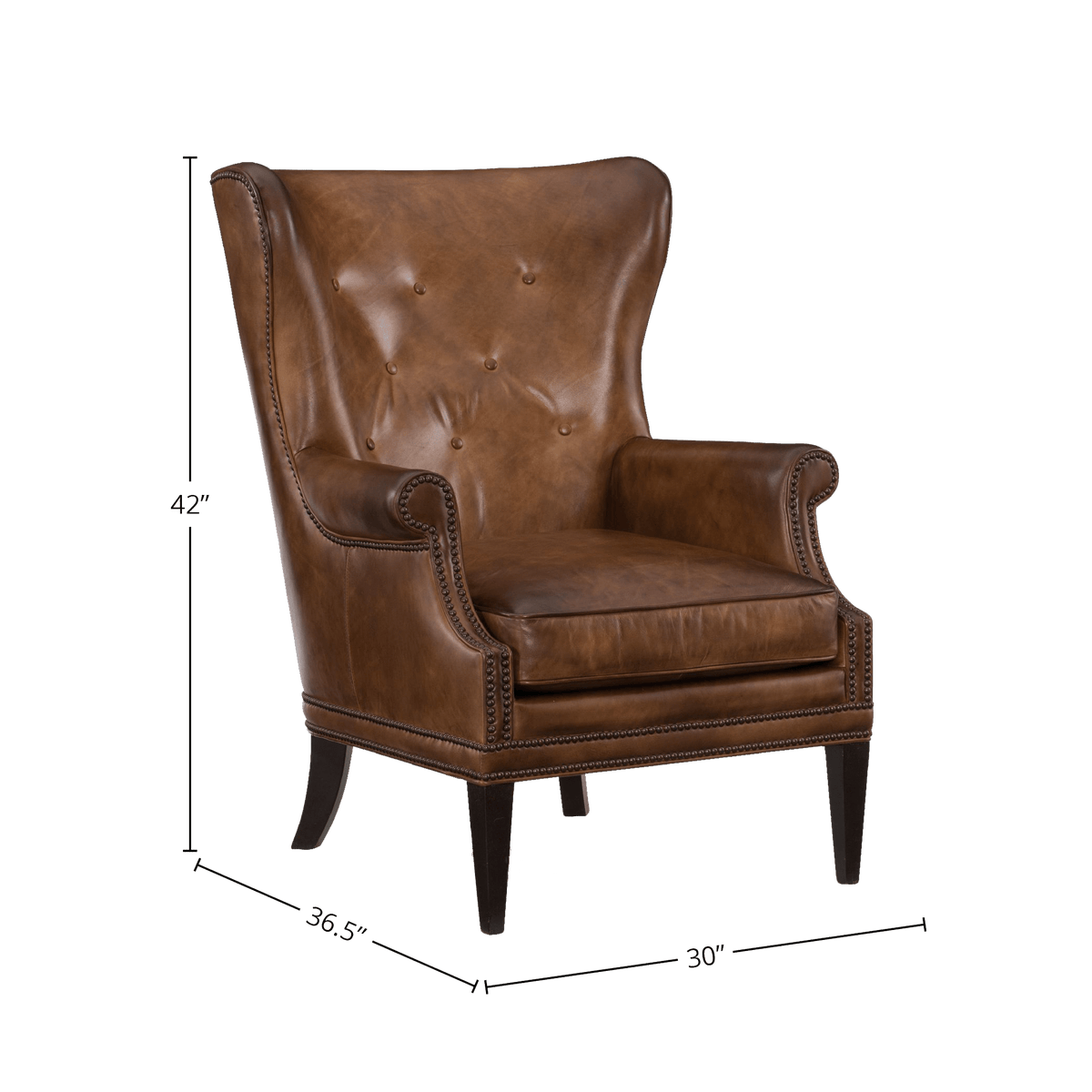 Melany 30&quot; Wide Side Chair, Leather - Coja