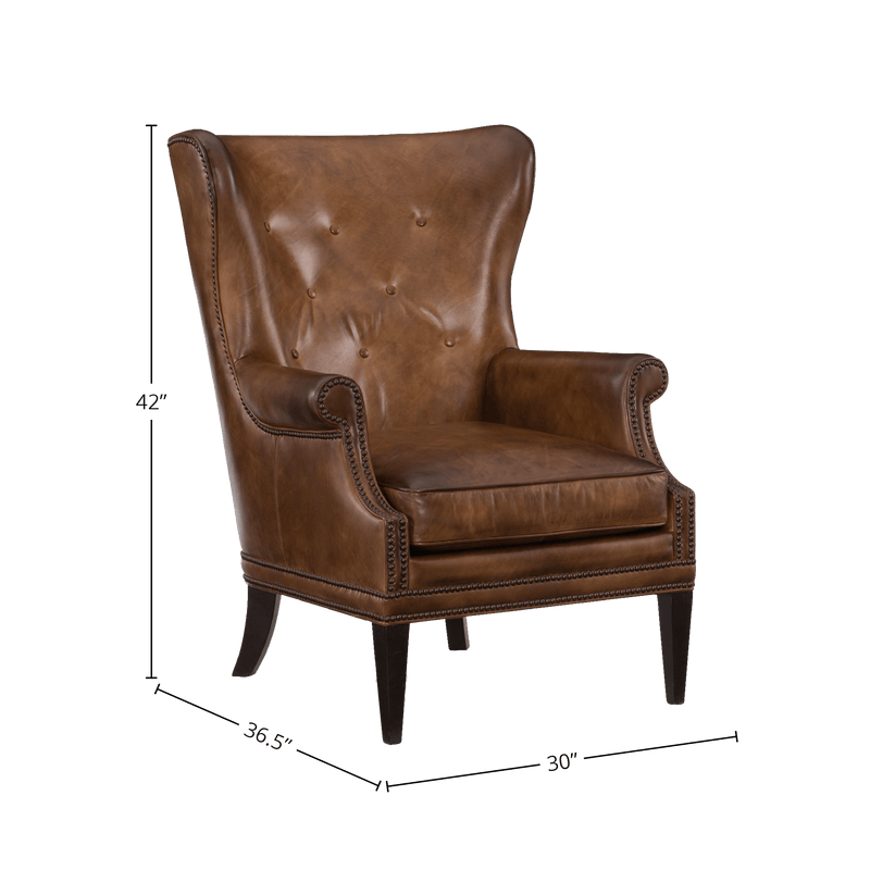 Melany 30" Wide Side Chair, Leather - Coja