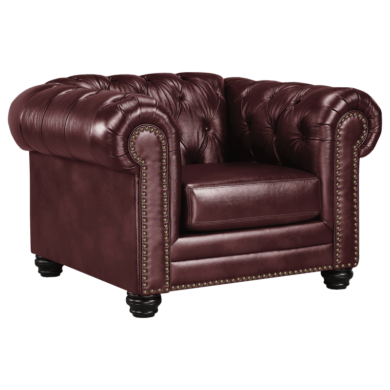 Maryport Top Grain Leather Sofa, Loveseat and Armchair Set - Coja