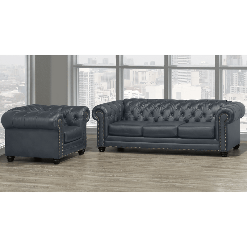 Maryport Top Grain Leather Sofa and Armchair Set - Coja