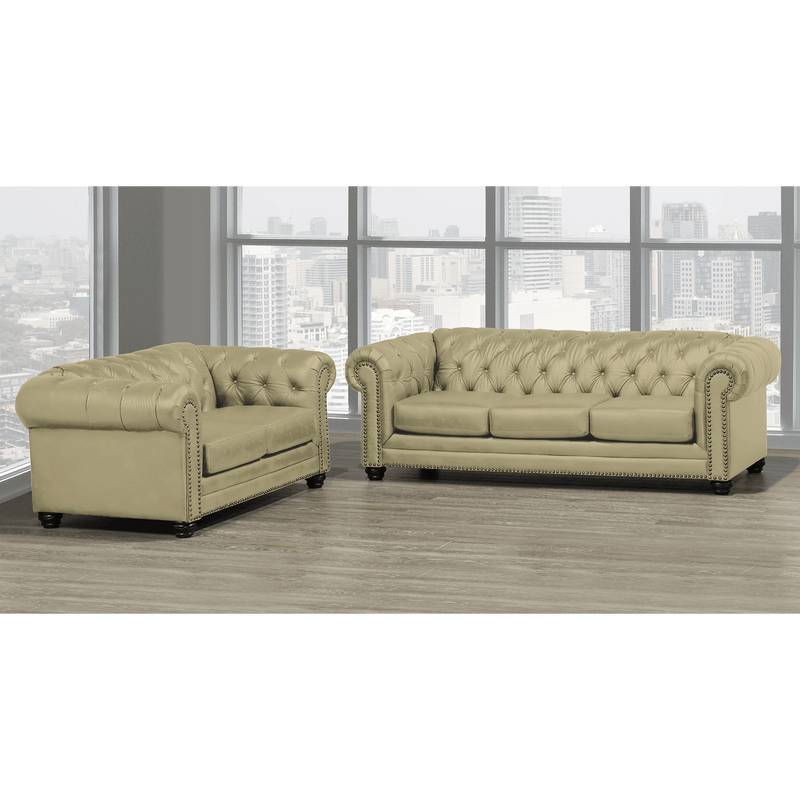 Maryport Top Grain Leather Sofa and Loveseat Set - Coja