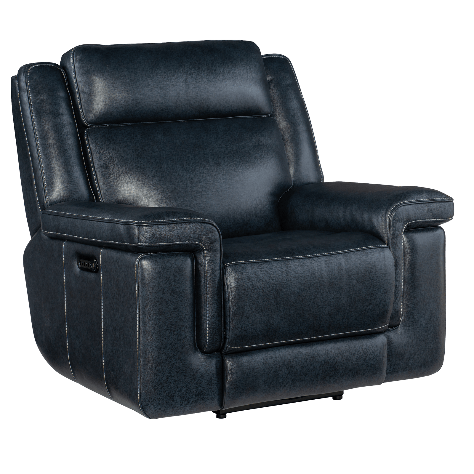 Mayda Lay Flat Power Recliner with Articulating Headrest and Lumbar Support, Leather