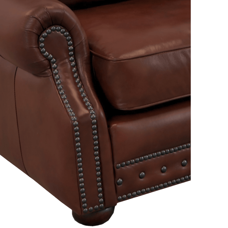 Middleton Genuine Leather Sofa With Nailhead Trim - Made in the U.S.A. - Coja