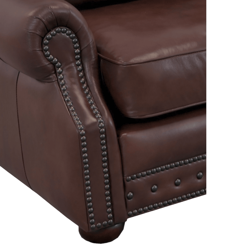 Middleton Genuine Leather Sofa With Nailhead Trim - Made in the U.S.A. - Coja