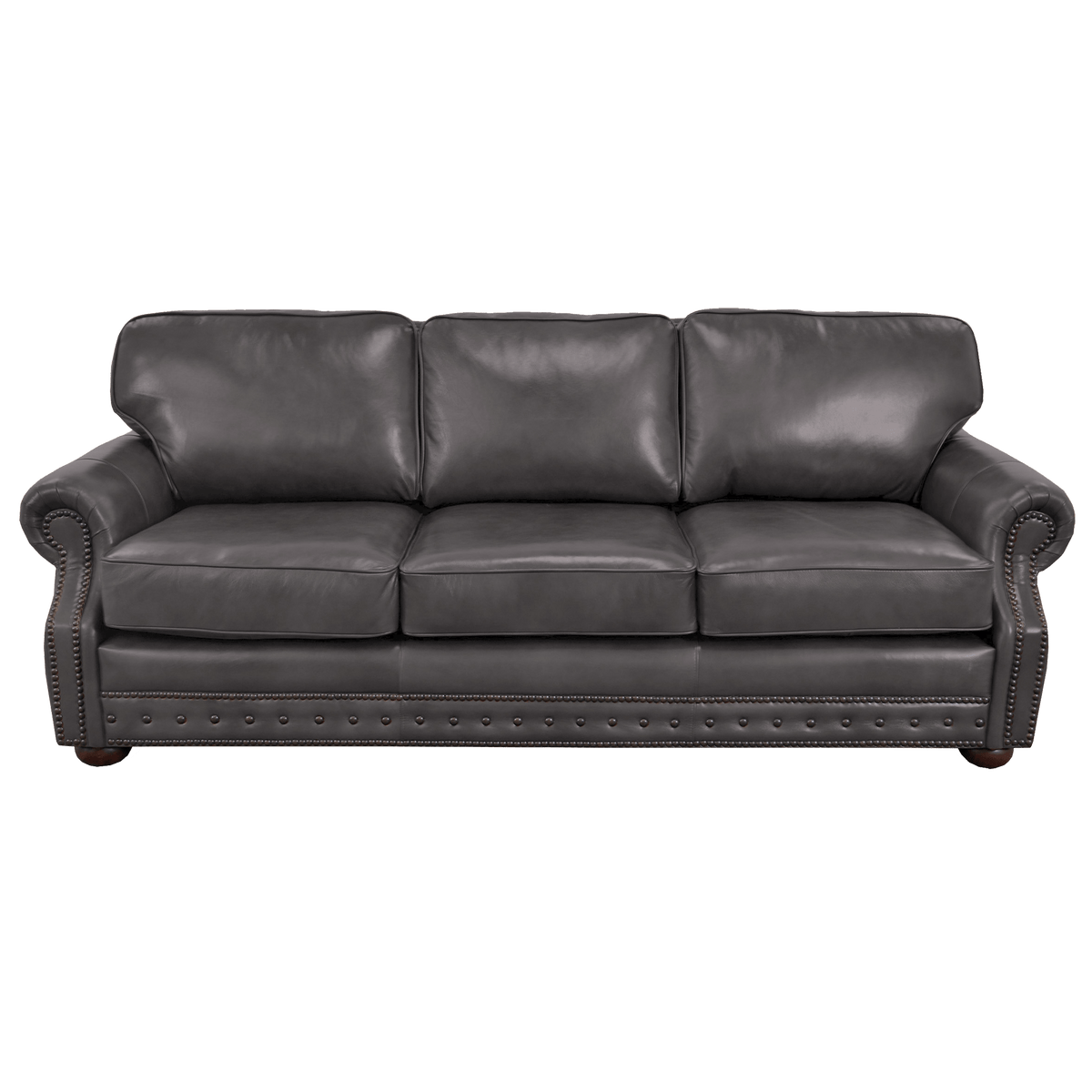 Middleton Genuine Leather Sofa With Nailhead Trim - Made in the U.S.A. - Coja