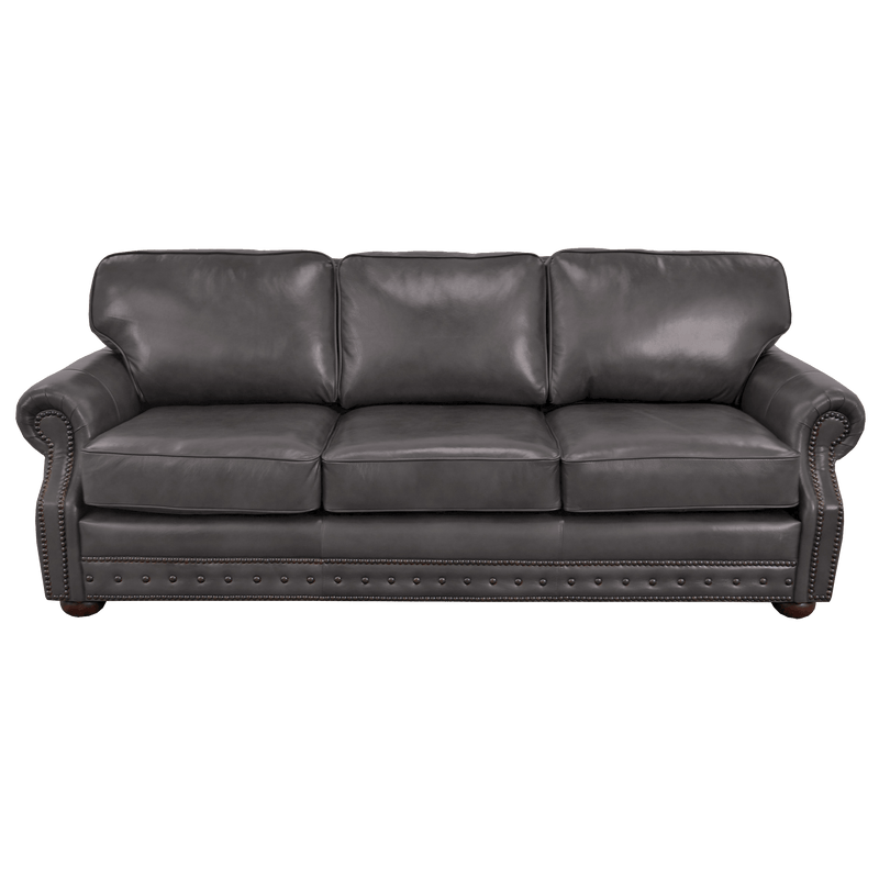 Middleton Genuine Leather Sofa With Nailhead Trim - Made in the U.S.A. - Coja
