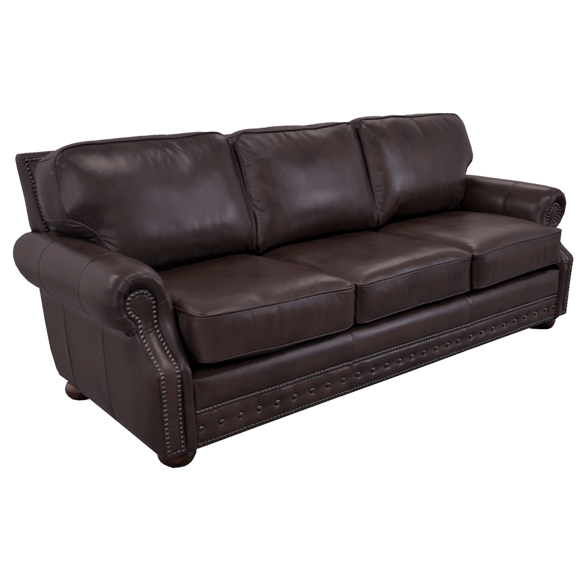Middleton Genuine Leather Sofa With Nailhead Trim - Made in the U.S.A. - Coja