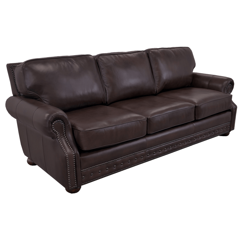 Middleton Genuine Leather Sofa With Nailhead Trim - Made in the U.S.A. - Coja