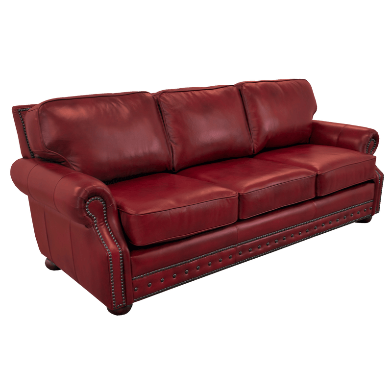 Middleton Genuine Leather Sofa With Nailhead Trim - Made in the U.S.A. - Coja
