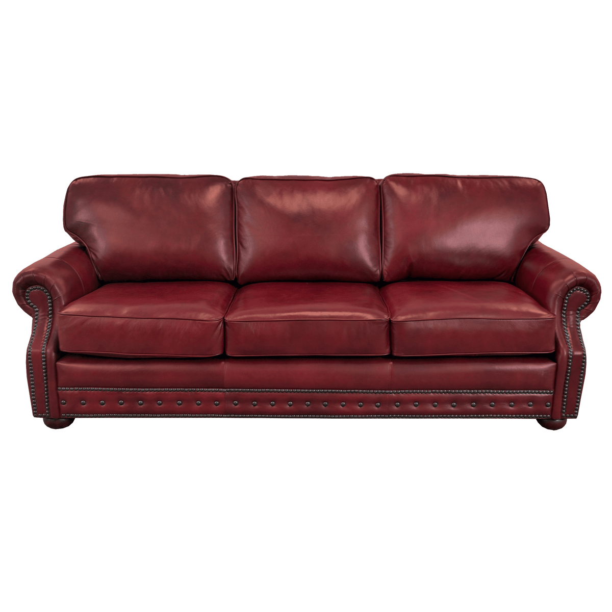 Middleton Genuine Leather Sofa With Nailhead Trim - Made in the U.S.A. - Coja