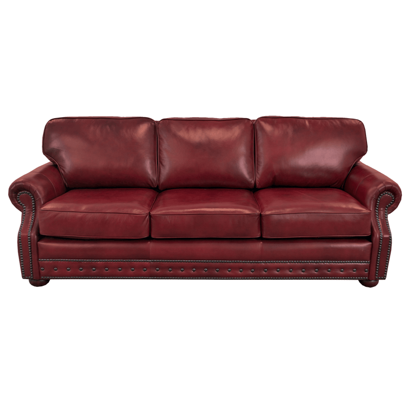 Middleton Genuine Leather Sofa With Nailhead Trim - Made in the U.S.A. - Coja