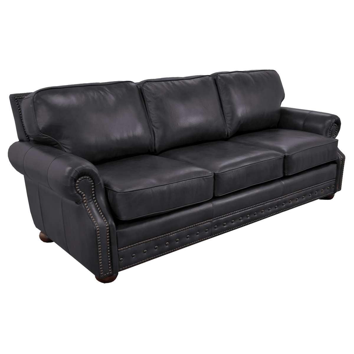 Middleton Genuine Leather Sofa With Nailhead Trim - Made in the U.S.A. - Coja