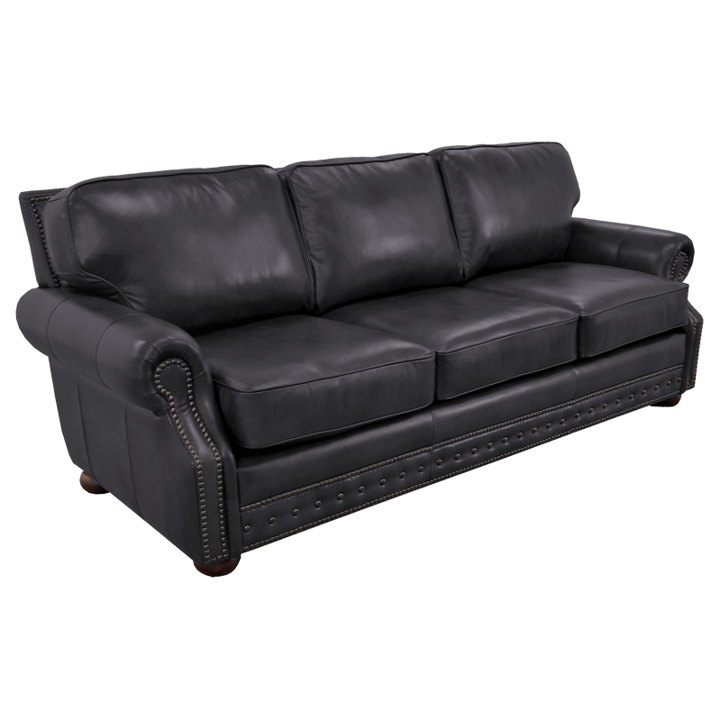 Middleton Genuine Leather Sofa With Nailhead Trim - Made in the U.S.A. - Coja
