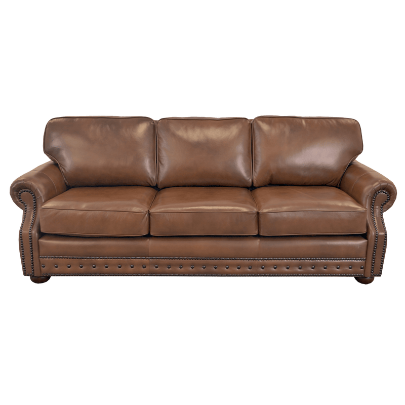Middleton Genuine Leather Sofa With Nailhead Trim - Made in the U.S.A. - Coja