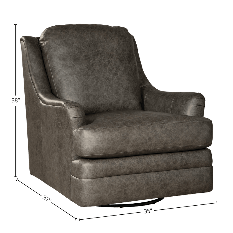 Mirelle Genuine Leather Glider Chair - Made in U.S.A. - Coja