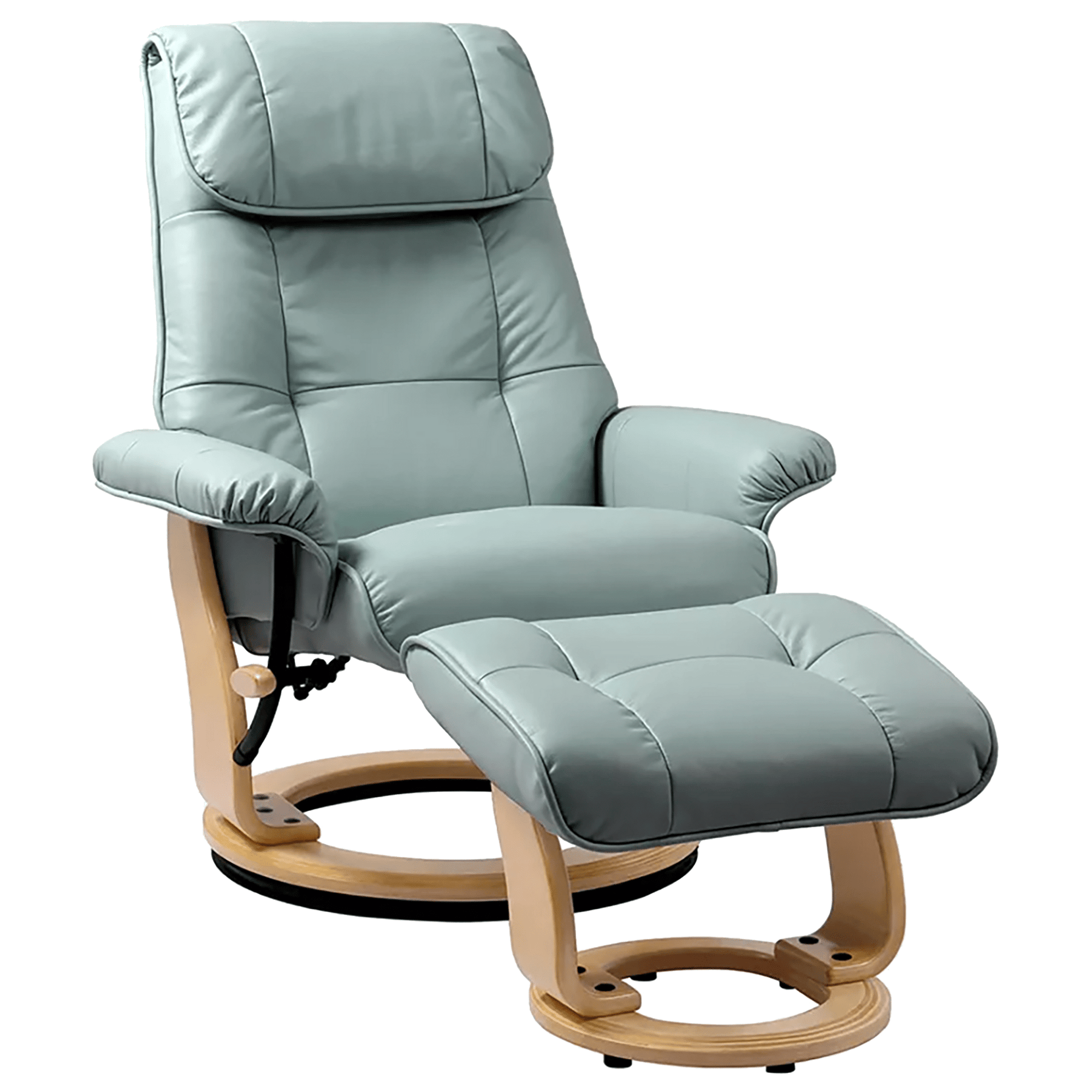 Muscat 360 Leather Swivel Recliner with Ottoman - Coja