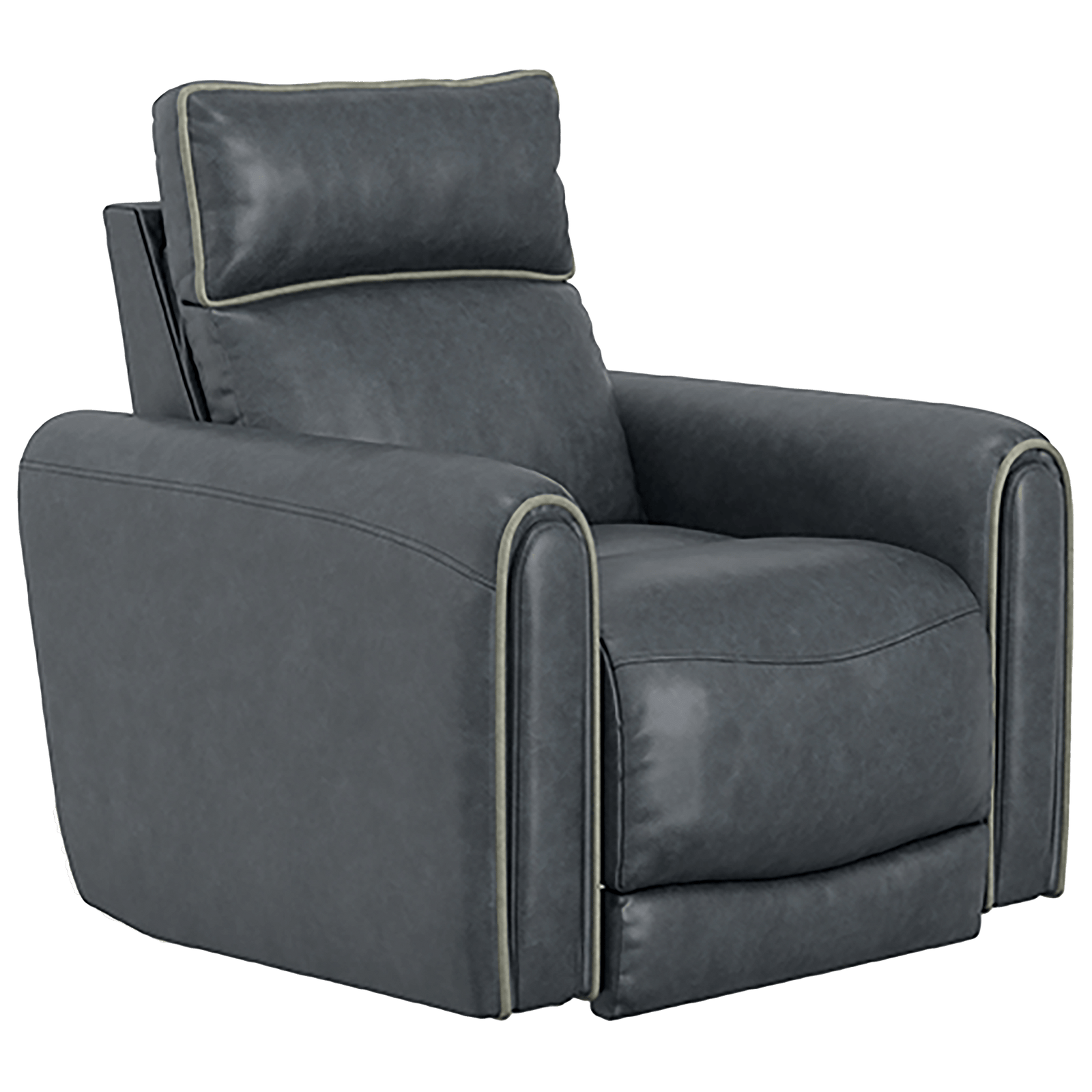 Nahele Faux Leather Power Recliner, With Power Articulating Headrest