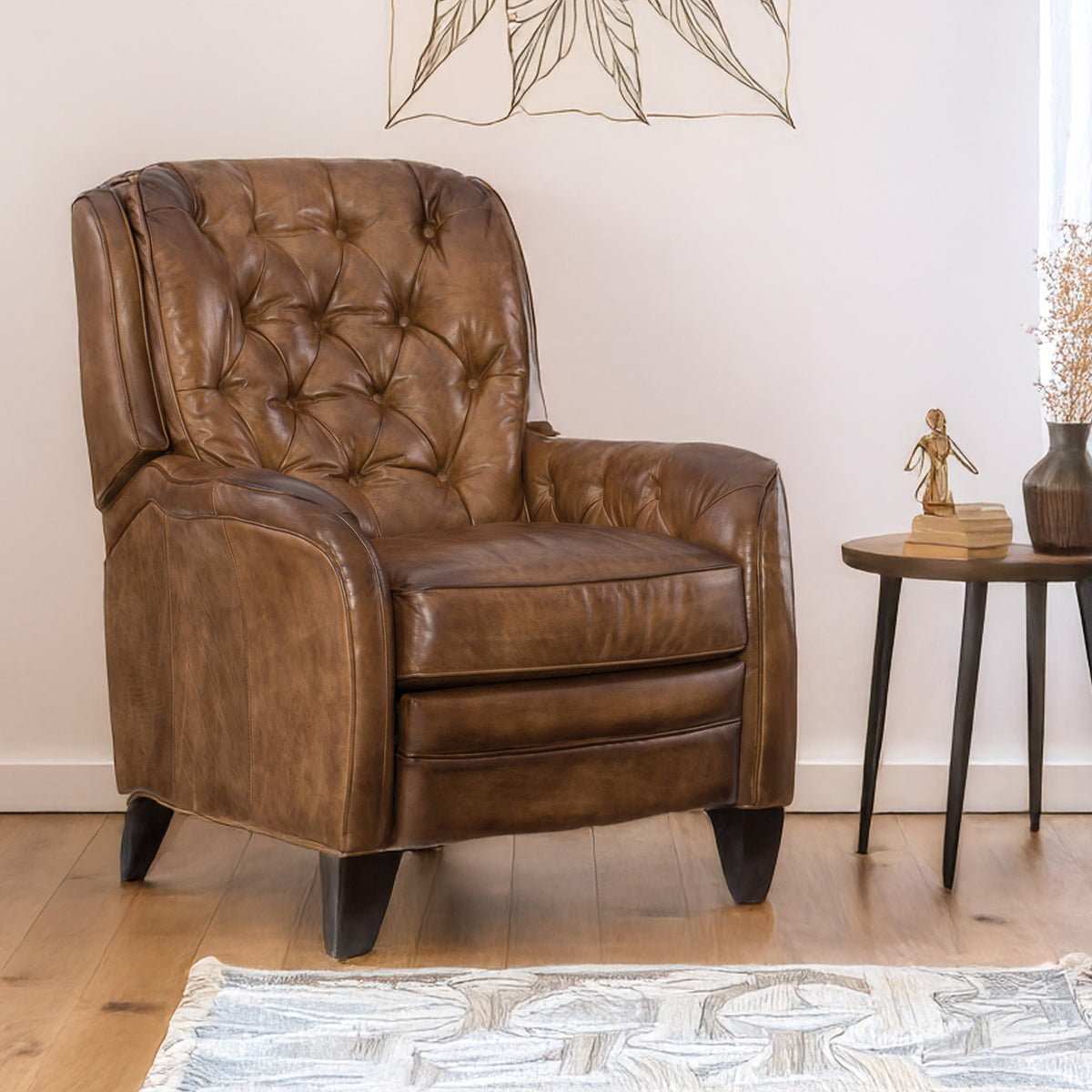 Nobuko Recliner, Leather, Brown - Coja