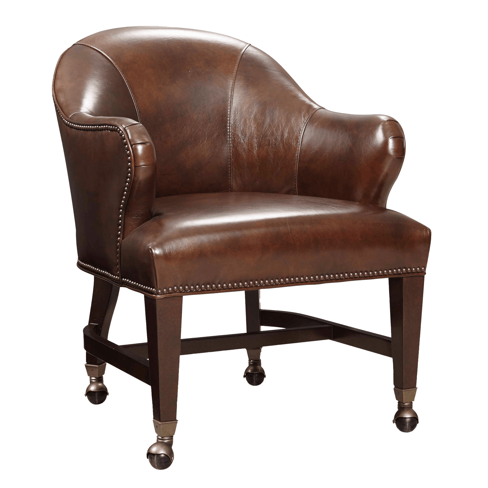Oaklee Leather Game Chair, Brown