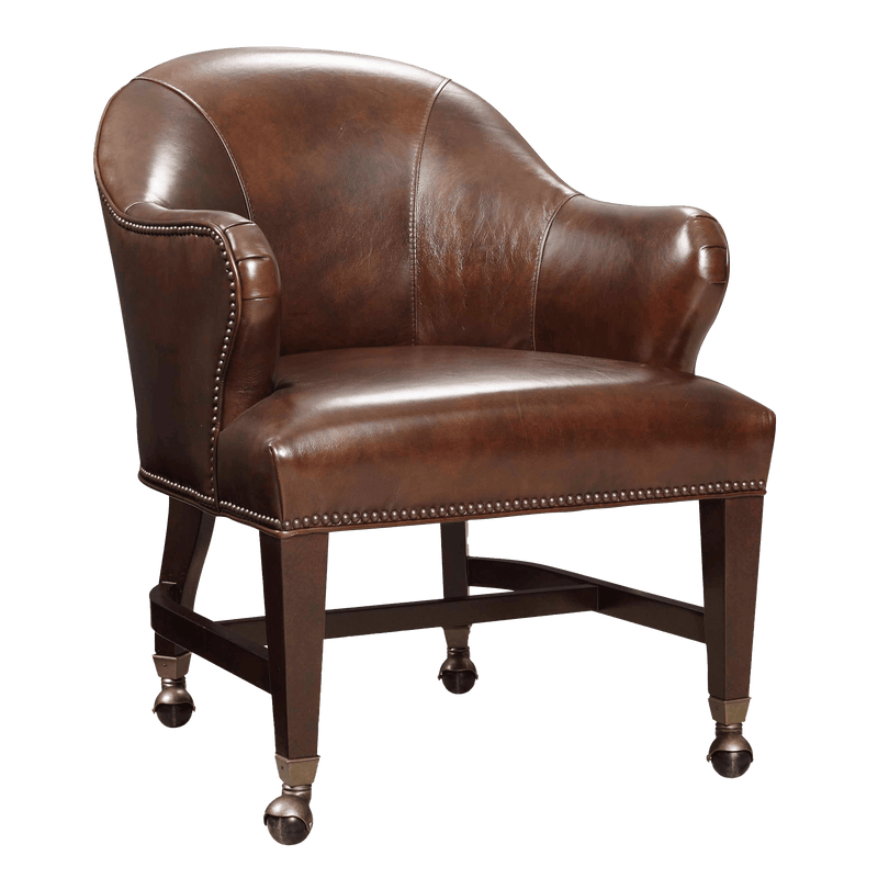 Oaklee Leather Game Chair, Brown - Coja