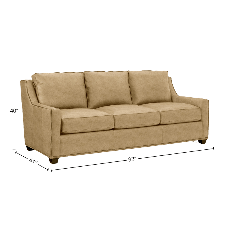 Oswynn Genuine Leather Sofa - Made in U.S.A. - Coja