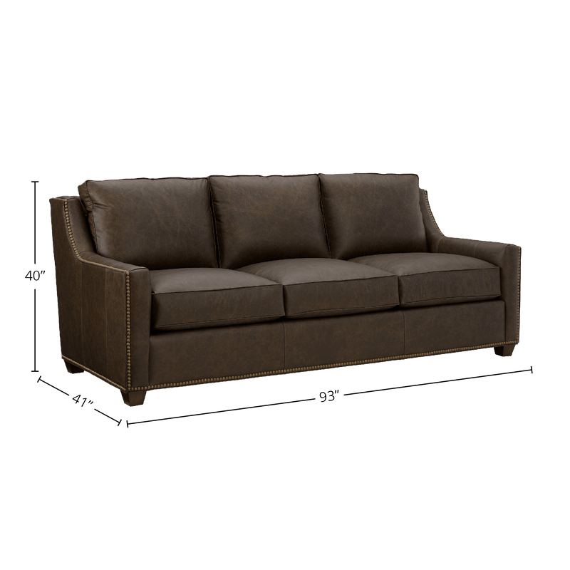 Oswynn Genuine Leather Sofa - Made in U.S.A. - Coja