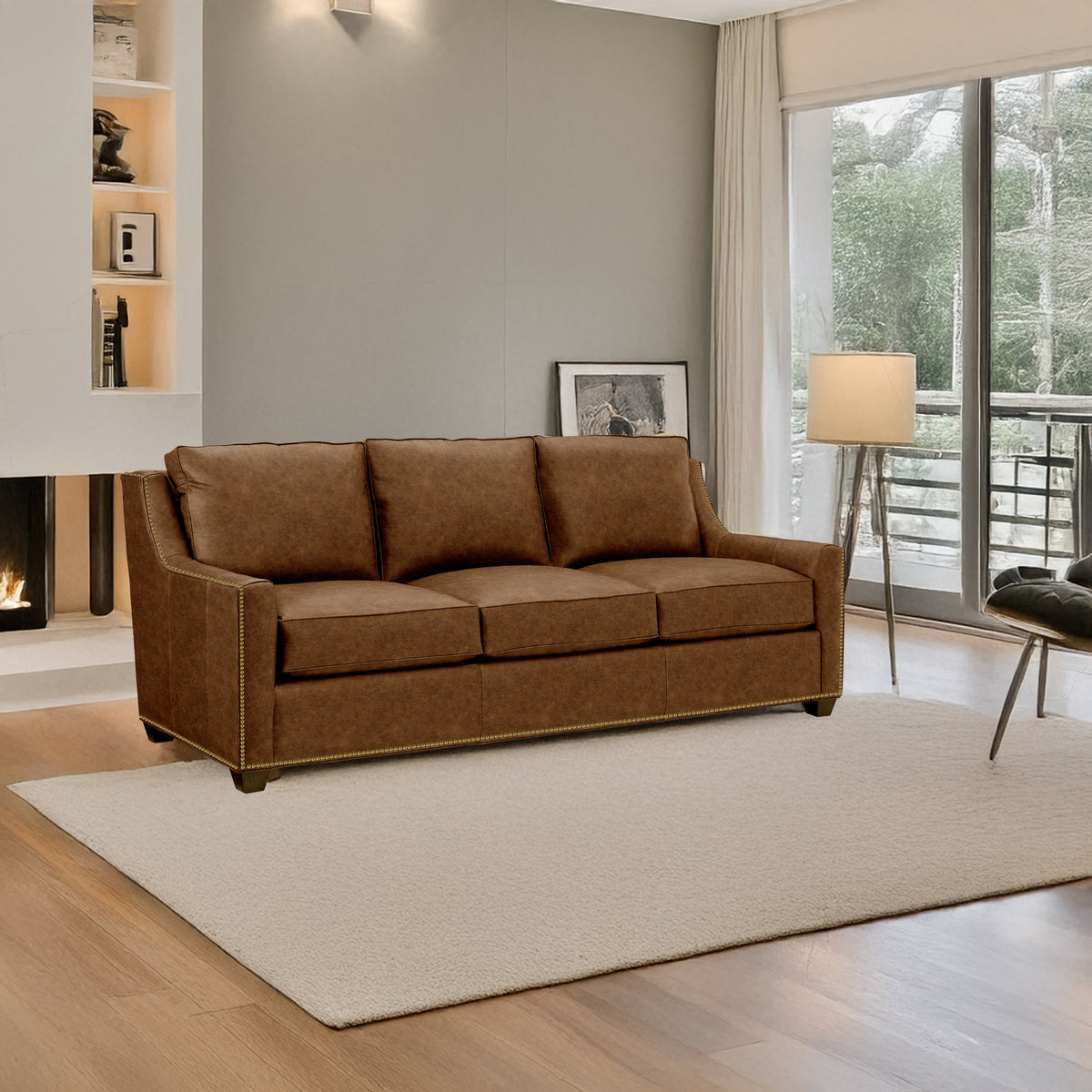 Oswynn Genuine Leather Sofa - Made in U.S.A. - Coja