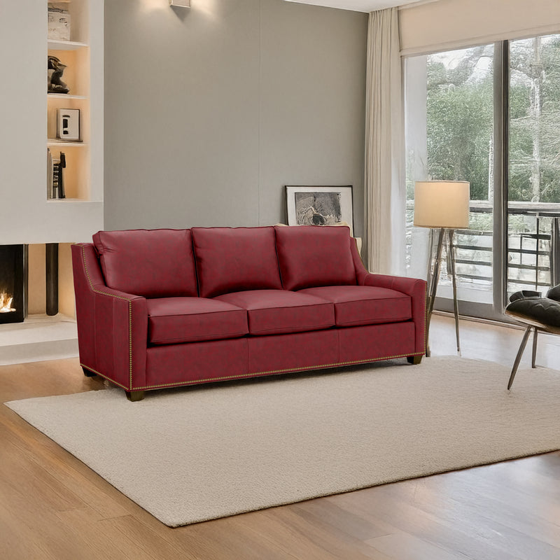 Oswynn Genuine Leather Sofa - Made in U.S.A. - Coja