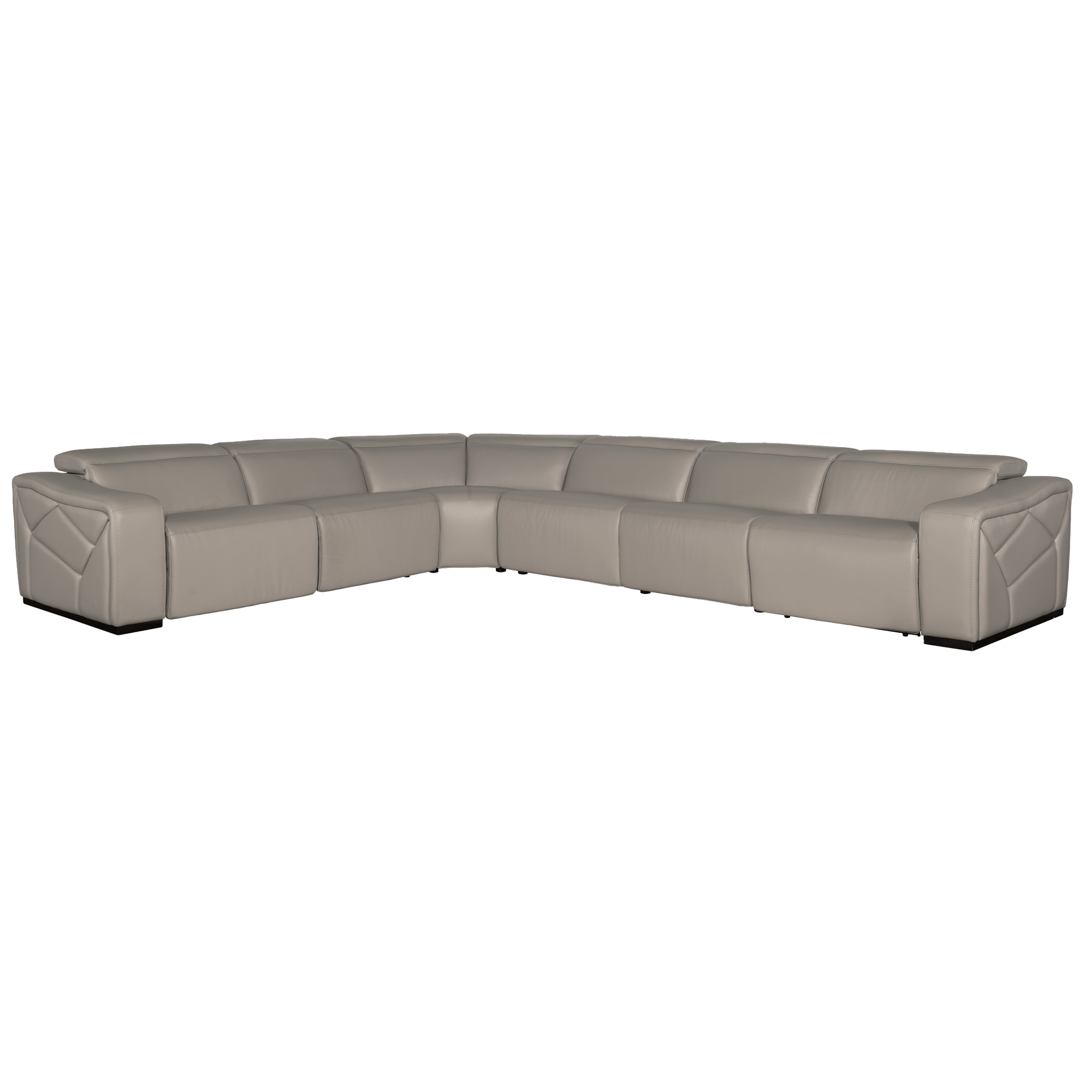 Otilla 6-Piece Power Reclining Sectional with Articulating Headrest, Leather