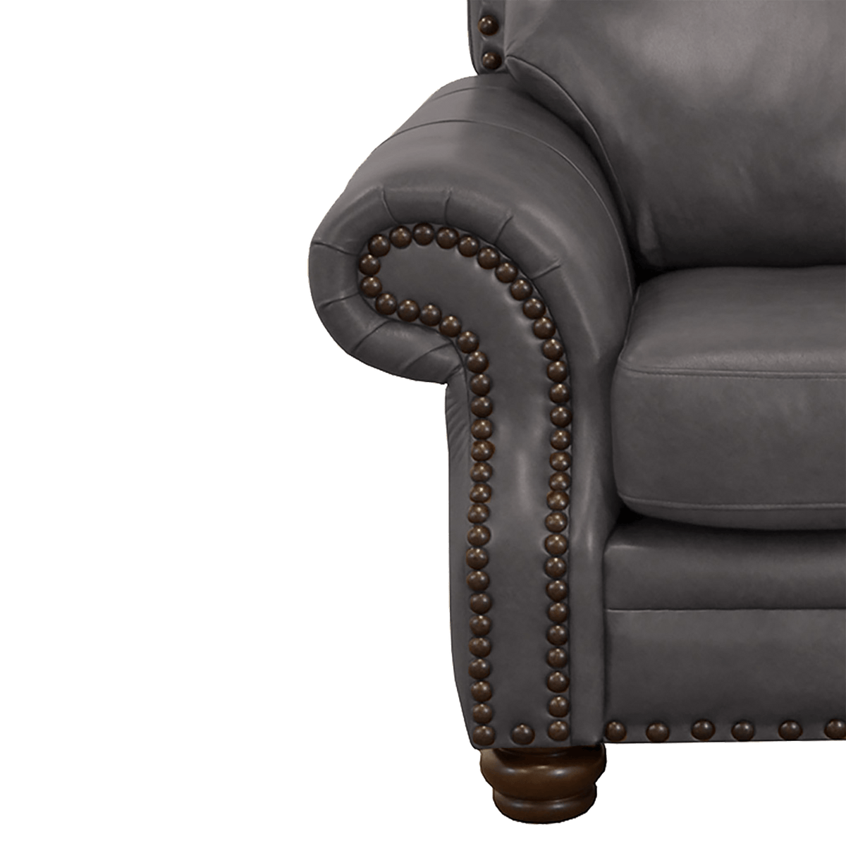 Parker Genuine Leather Chair With Nailhead Trim - Made in the U.S.A. - Coja
