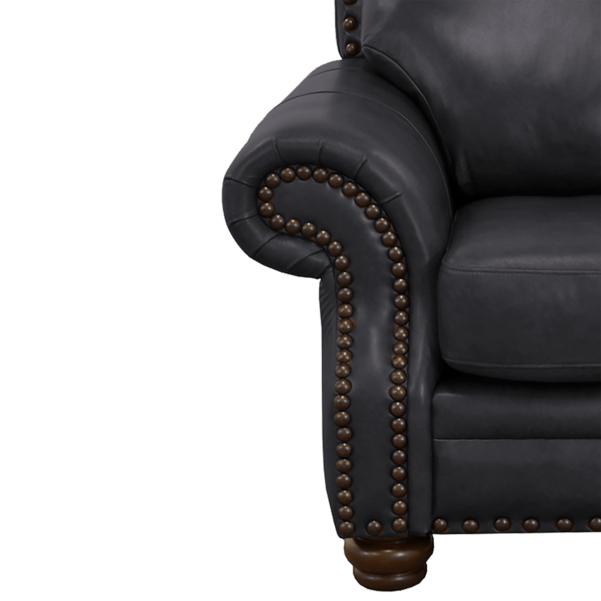 Parker Genuine Leather Loveseat With Nailhead Trim - Made in the U.S.A. - Coja