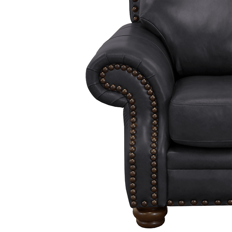 Parker Genuine Leather Chair With Nailhead Trim - Made in the U.S.A. - Coja