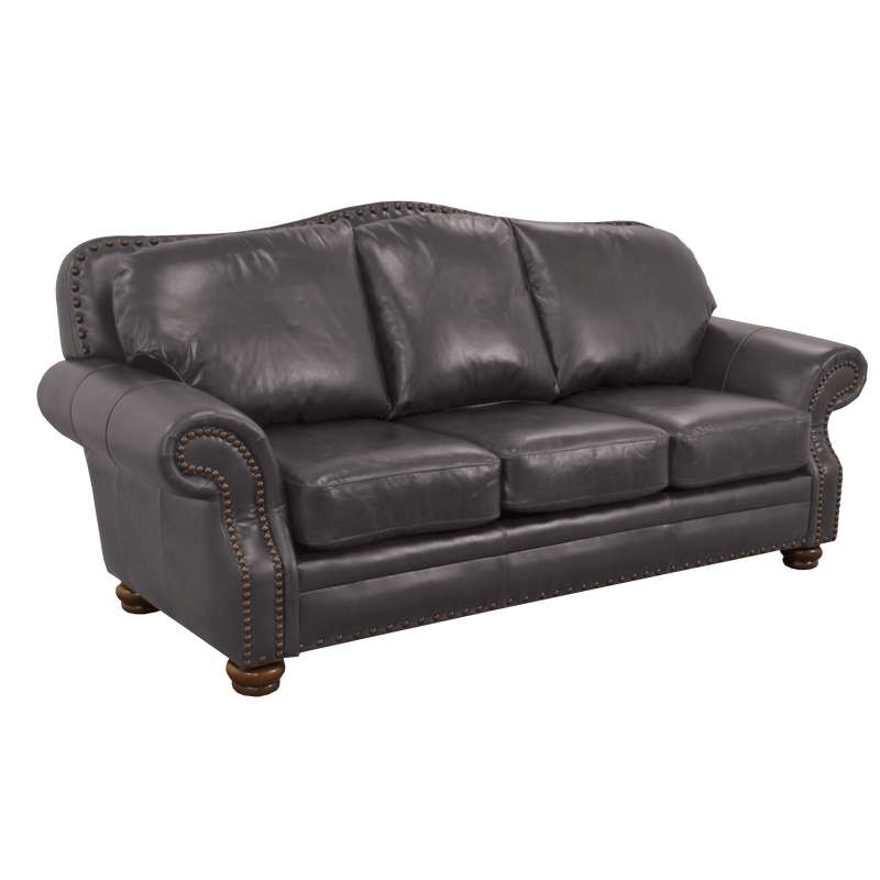 Parker Genuine Leather Sofa With Nailhead Trim - Made in the U.S.A. - Coja