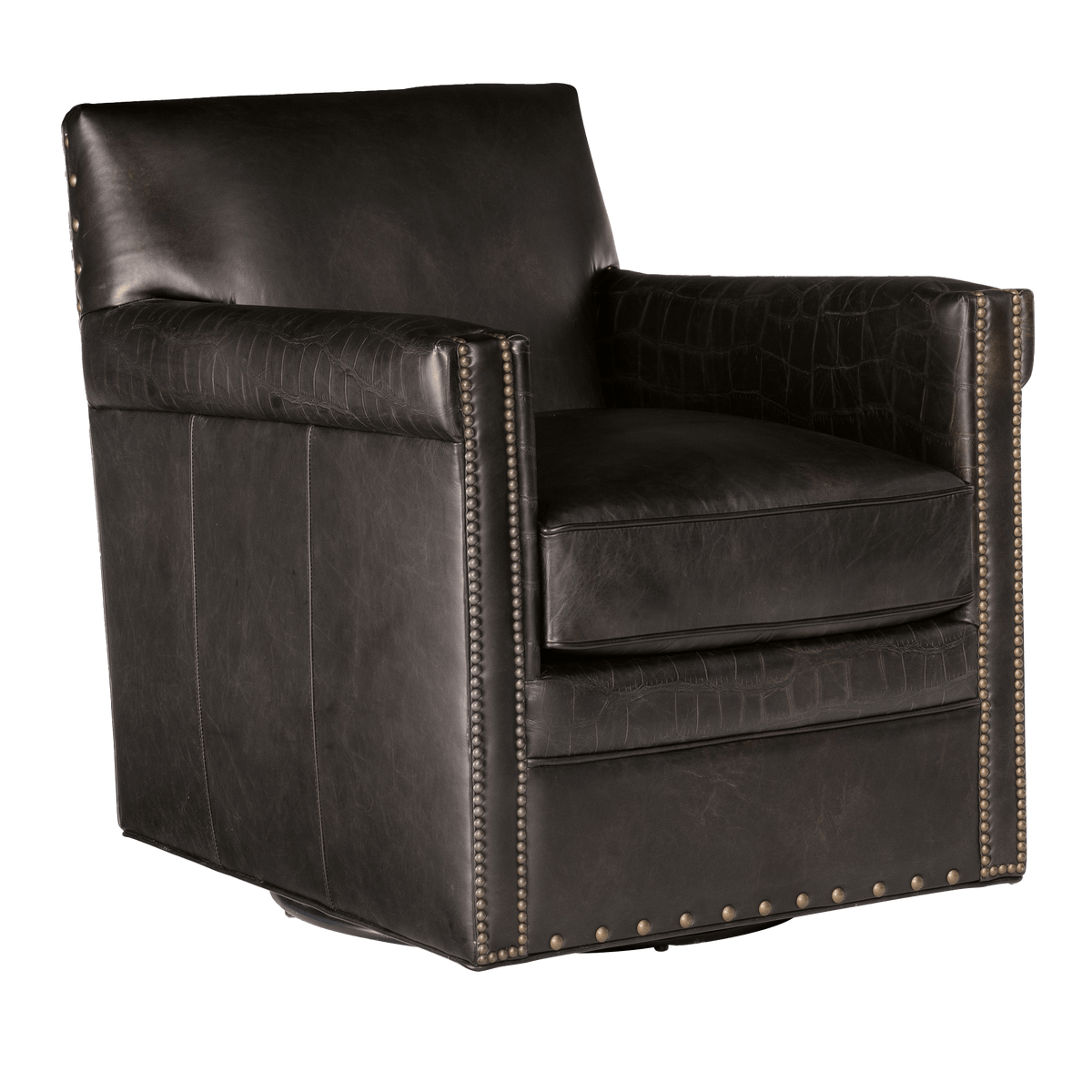 Pierson 29&quot; Wide Swivel Side Chair, Leather - Coja