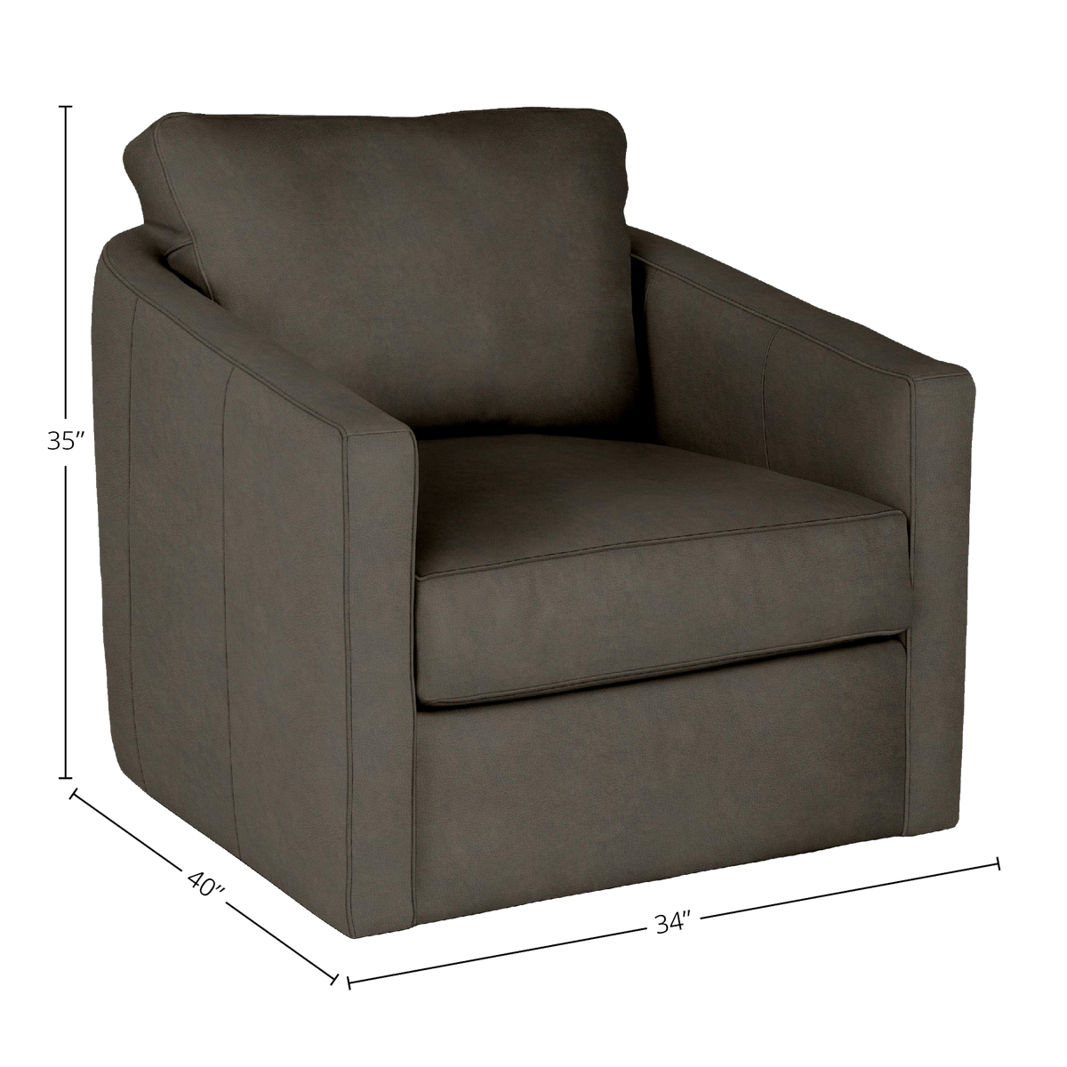 Podrick Genuine Leather Armchair - Made in U.S.A. - Coja