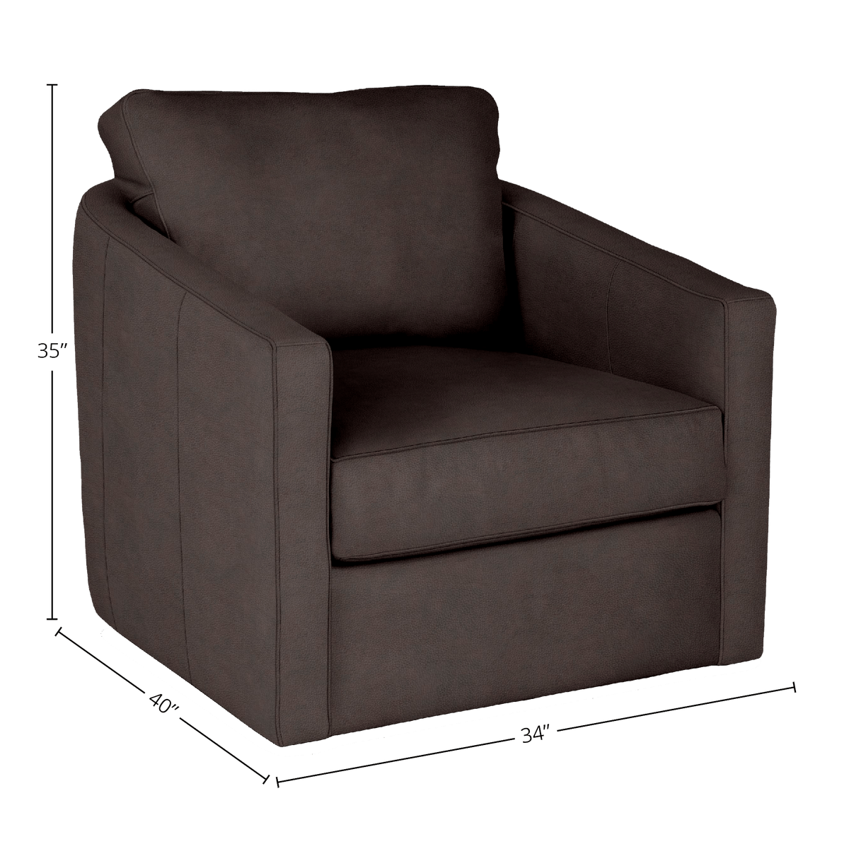 Podrick Genuine Leather Armchair - Made in U.S.A. - Coja