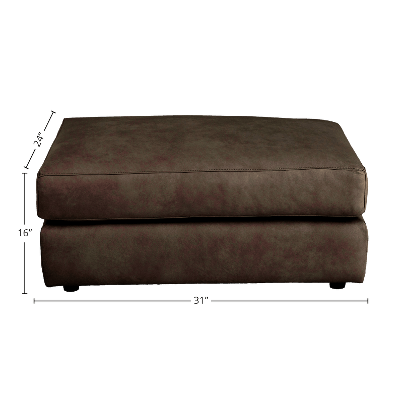 Podrick Genuine Leather Ottoman - Made in U.S.A. - Coja