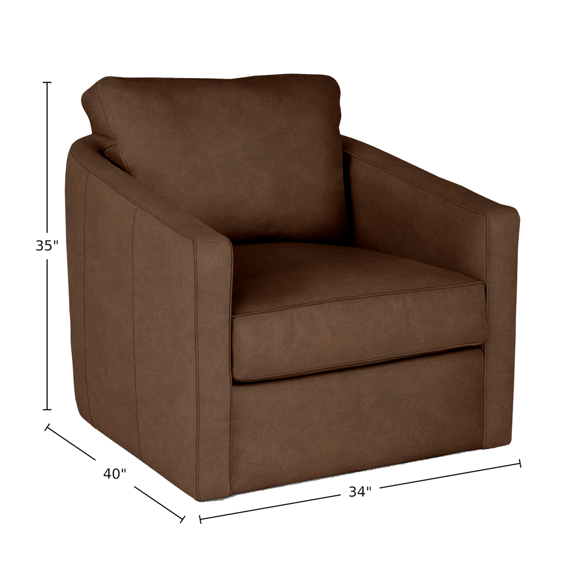 Podrick Genuine Leather Armchair - Made in U.S.A. - Coja