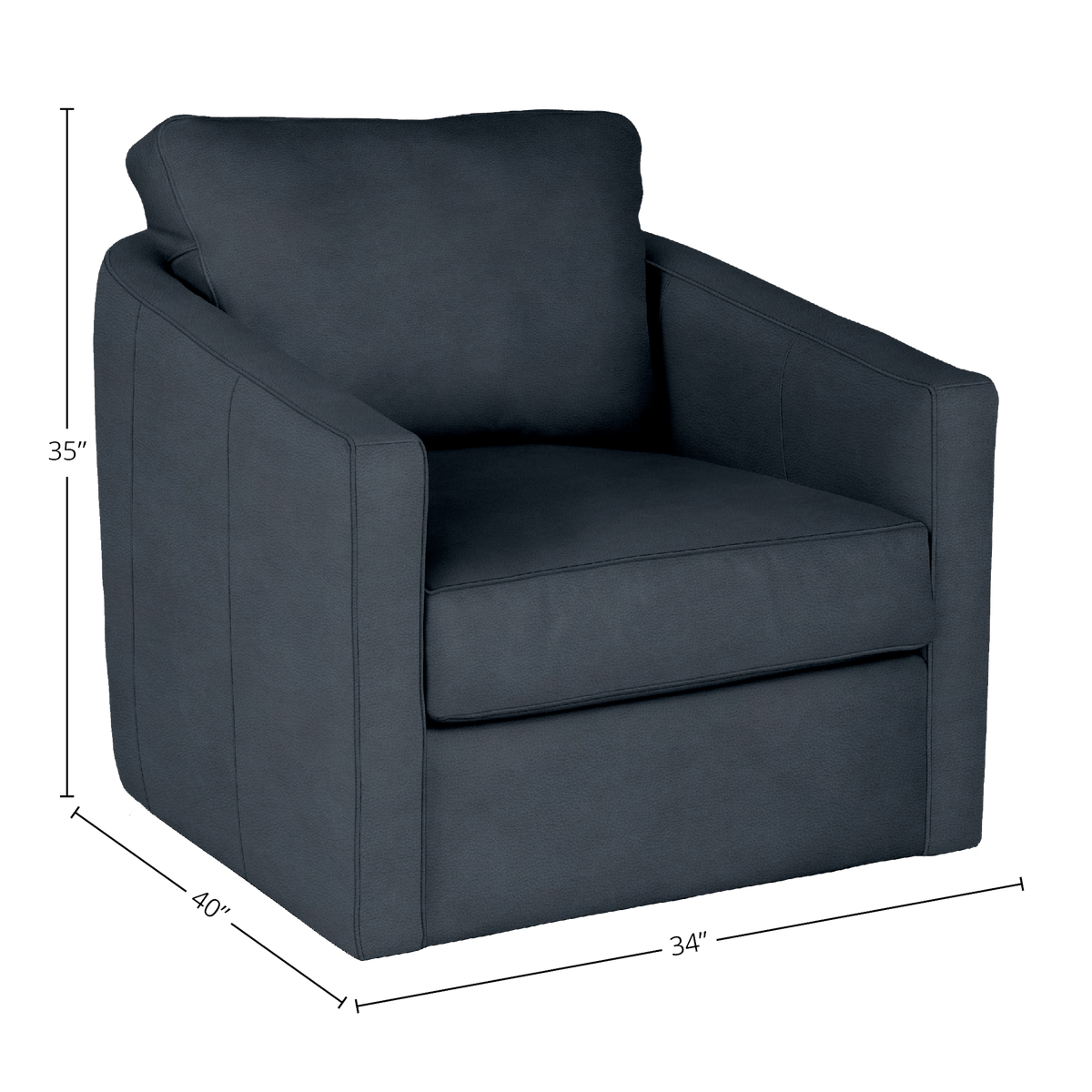 Podrick Genuine Leather Armchair - Made in U.S.A. - Coja