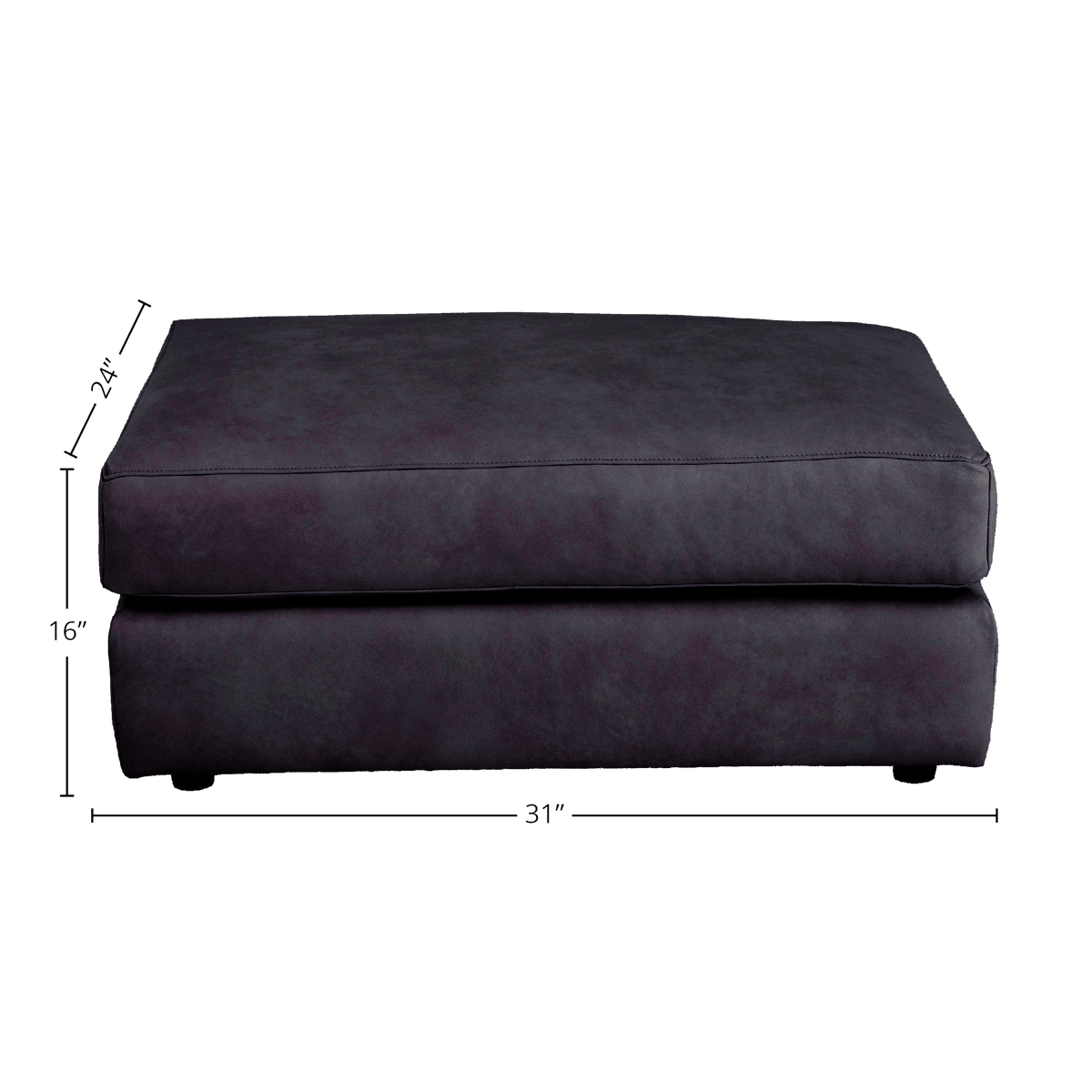 Podrick Genuine Leather Ottoman - Made in U.S.A. - Coja