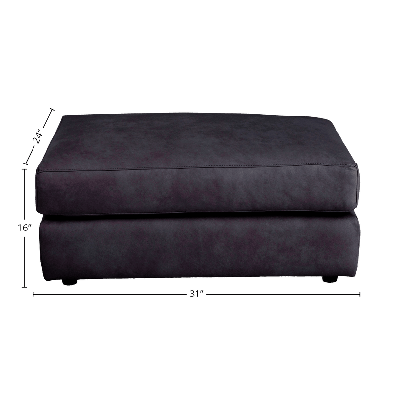 Podrick Genuine Leather Ottoman - Made in U.S.A. - Coja