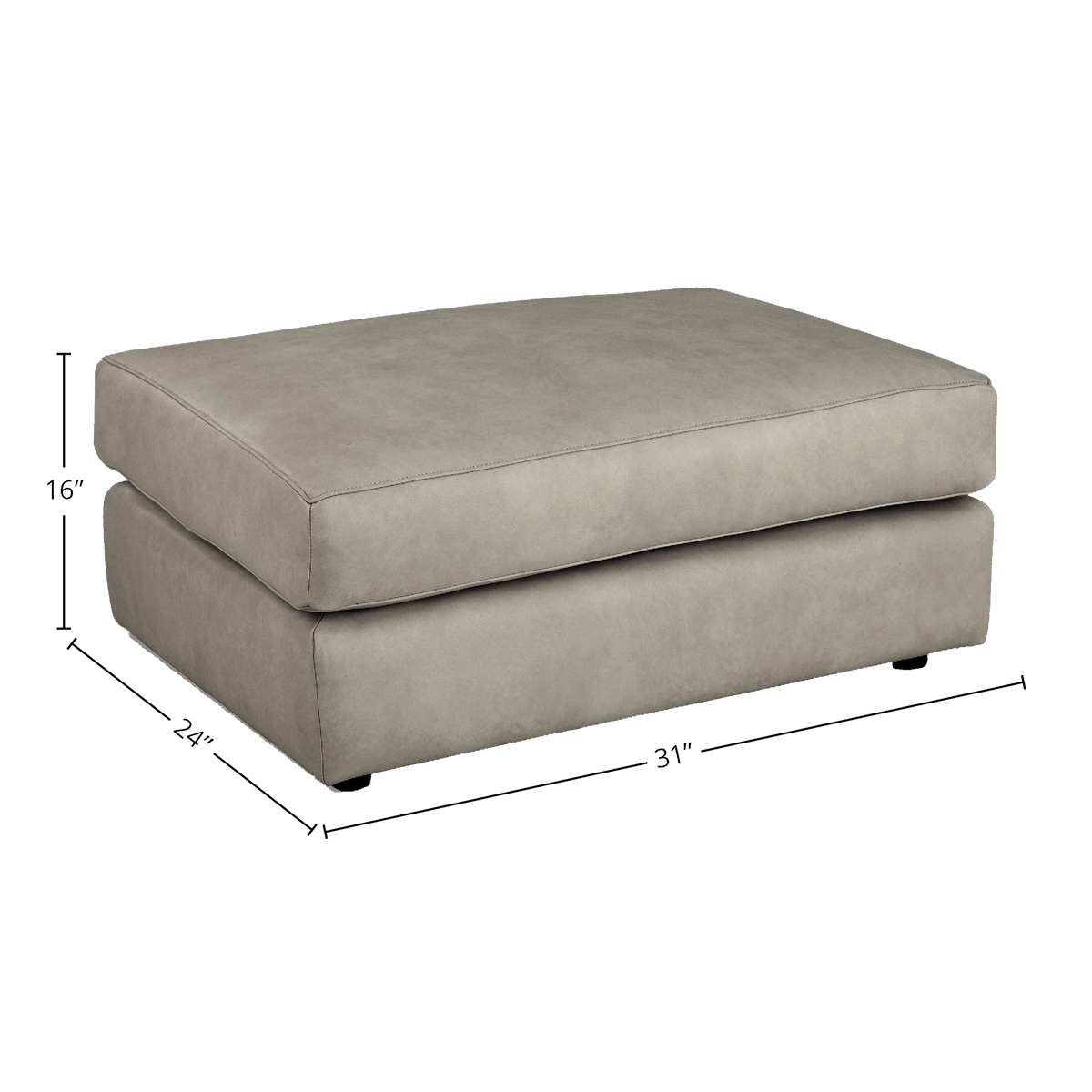 Podrick Genuine Leather Ottoman - Made in U.S.A. - Coja