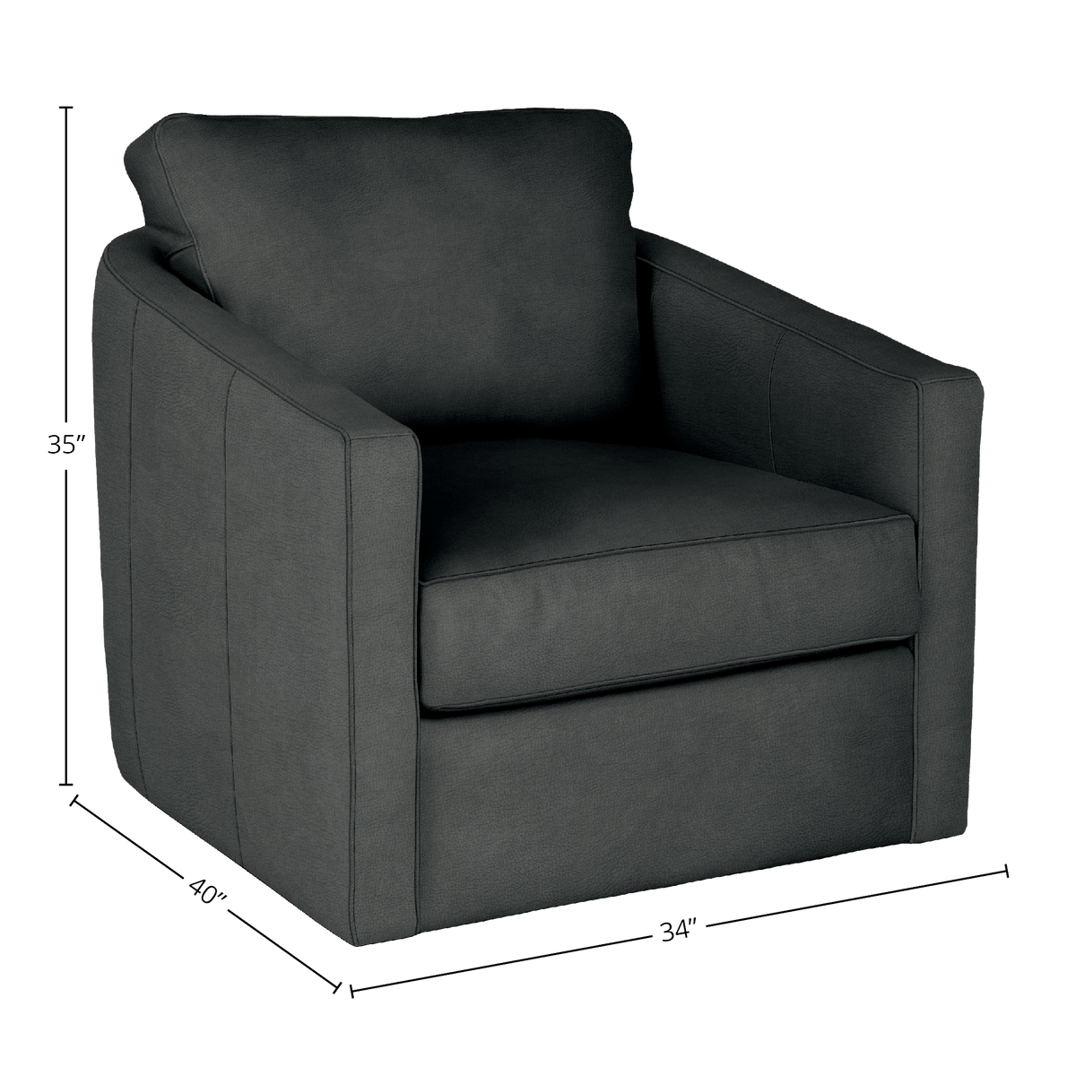 Podrick Genuine Leather Armchair - Made in U.S.A. - Coja