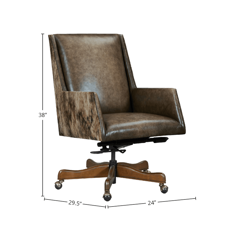 Ricardo Leather Office Chair, Brown - Coja