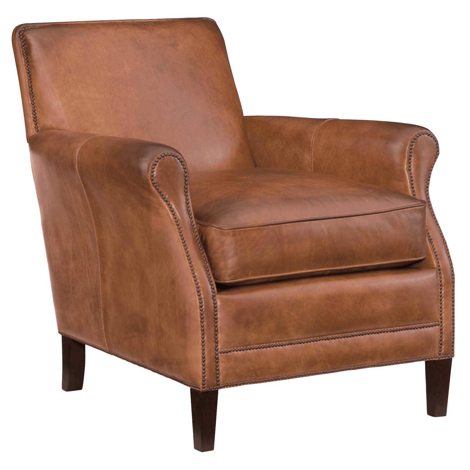 Renzo 29" Wide Side Chair, Leather, Brown - Coja