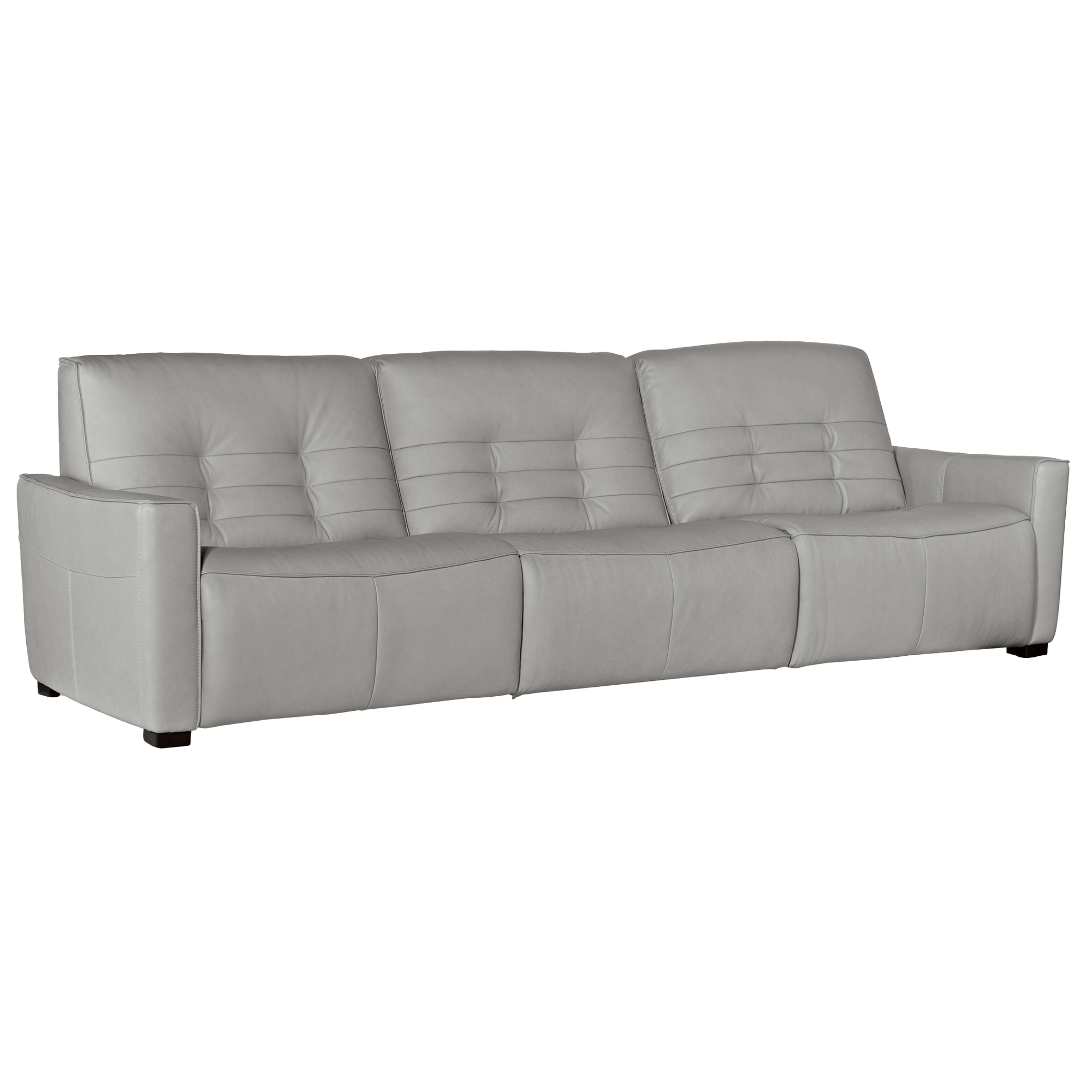 Rizalino 121" Wide Upholstered Leather Sofa, Gray - Coja