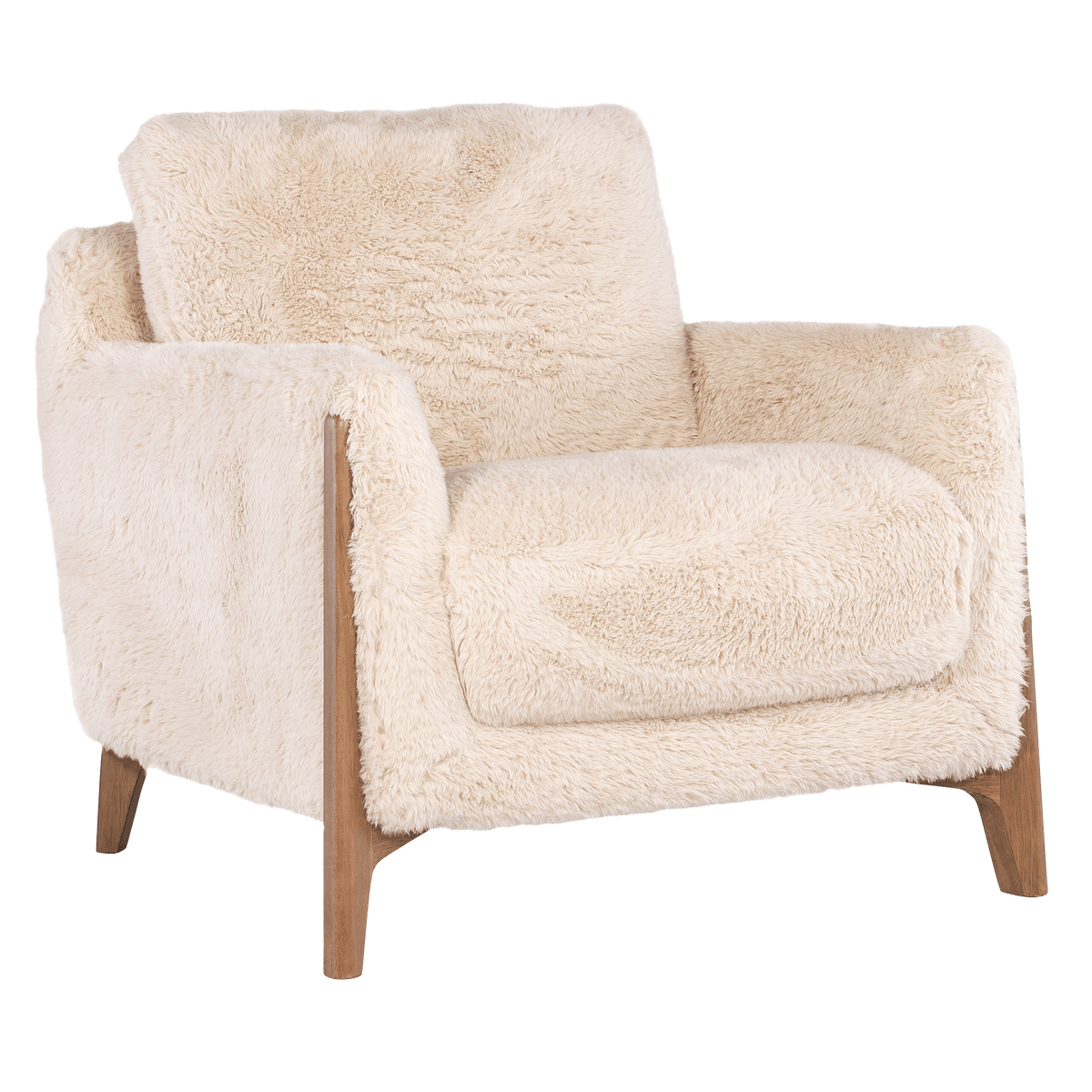 Roscoe Cozy Fabric Chair, Cream