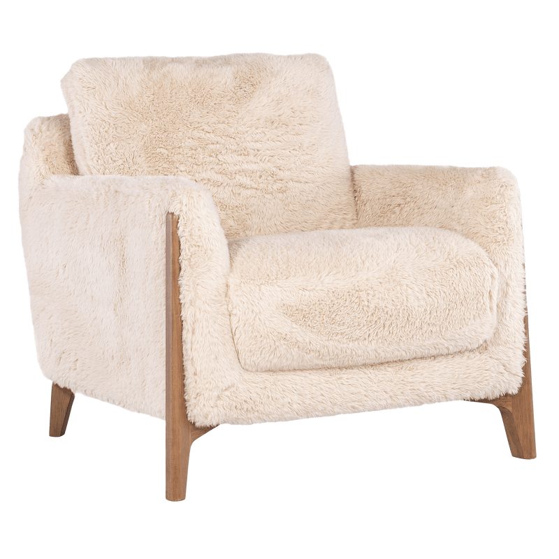 Roscoe Cozy Fabric Chair, Cream